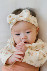 Rubby Ribbon Headband - Cream Floral